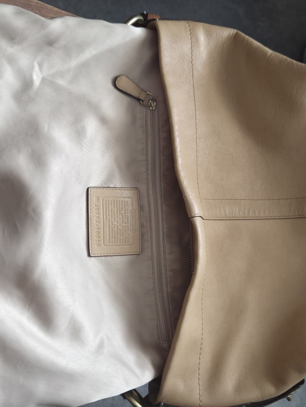 Coach Pebbled Leather Hobo Bag in Tan - Picture 14 of 14